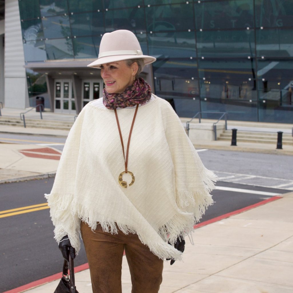 ralph lauren poncho chico's faux leather leggings