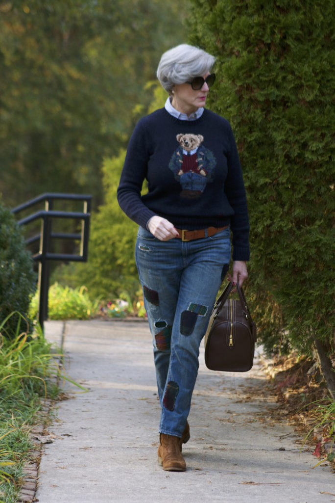 ralph lauren boyfriend jeans ralph lauren bear sweater