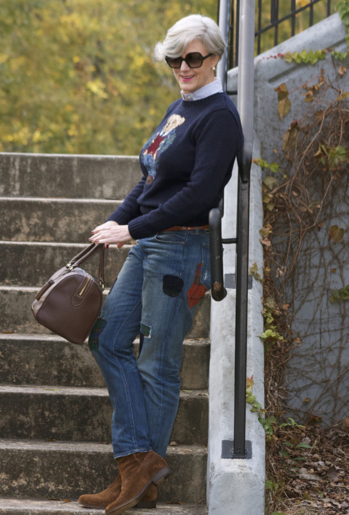 ralph lauren boyfriend jeans ralph lauren bear sweater