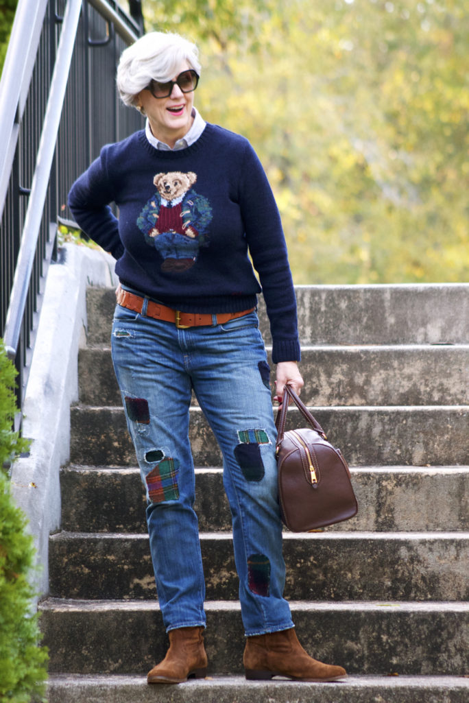 ralph lauren boyfriend jeans ralph lauren bear sweater