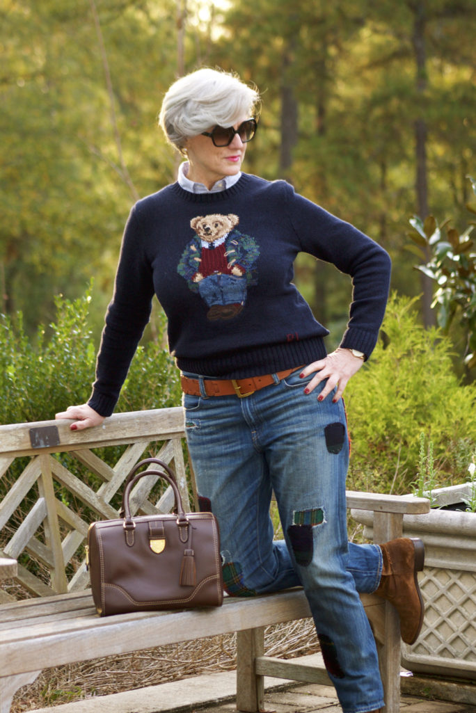 ralph lauren boyfriend jeans ralph lauren bear sweater