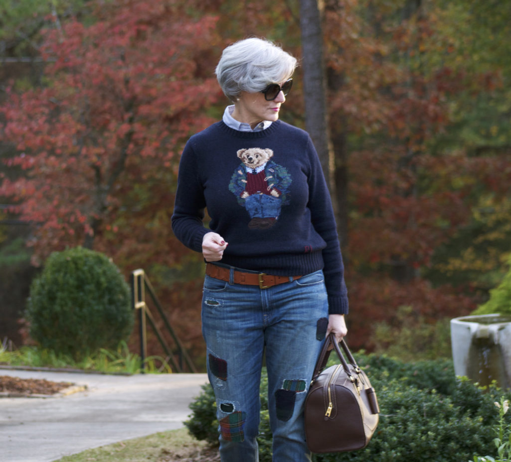 ralph lauren boyfriend jeans ralph lauren bear sweater