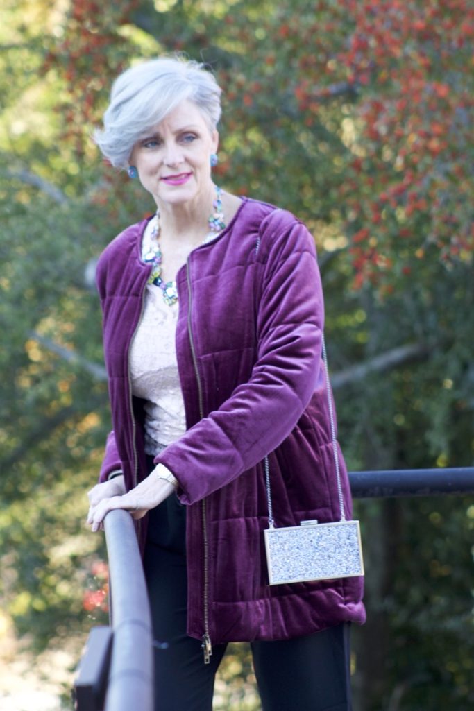 velvet jacket, silk joggers, holiday attire