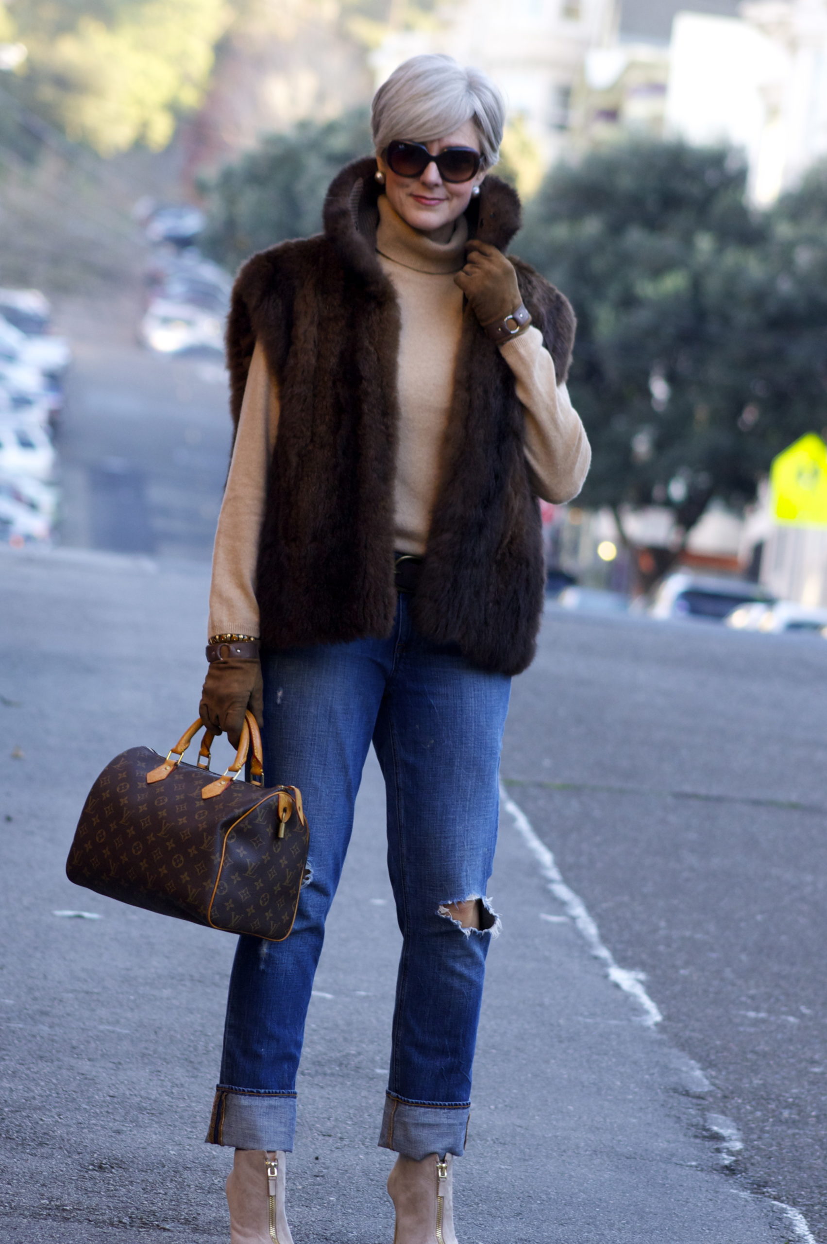 fur vest