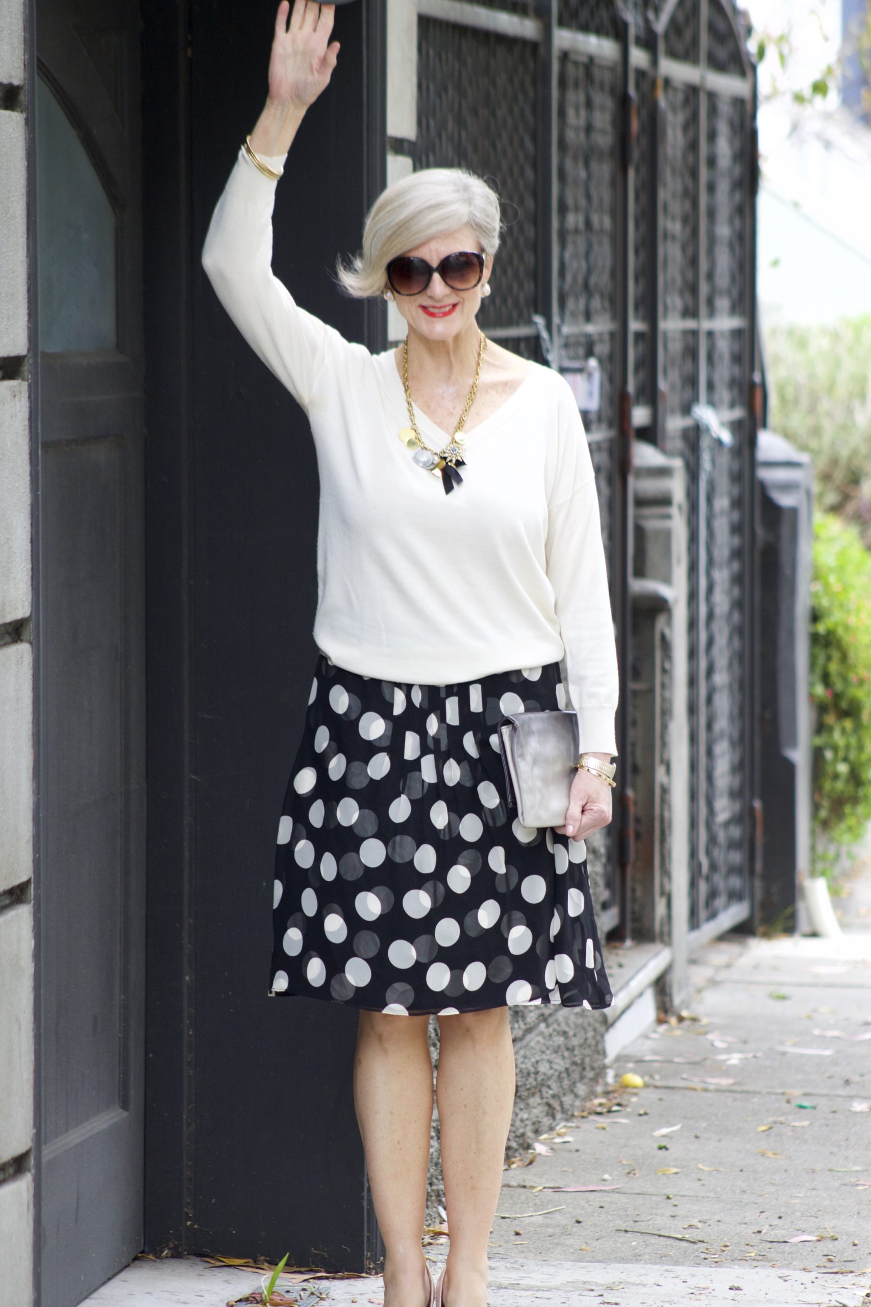 polka dot skirt