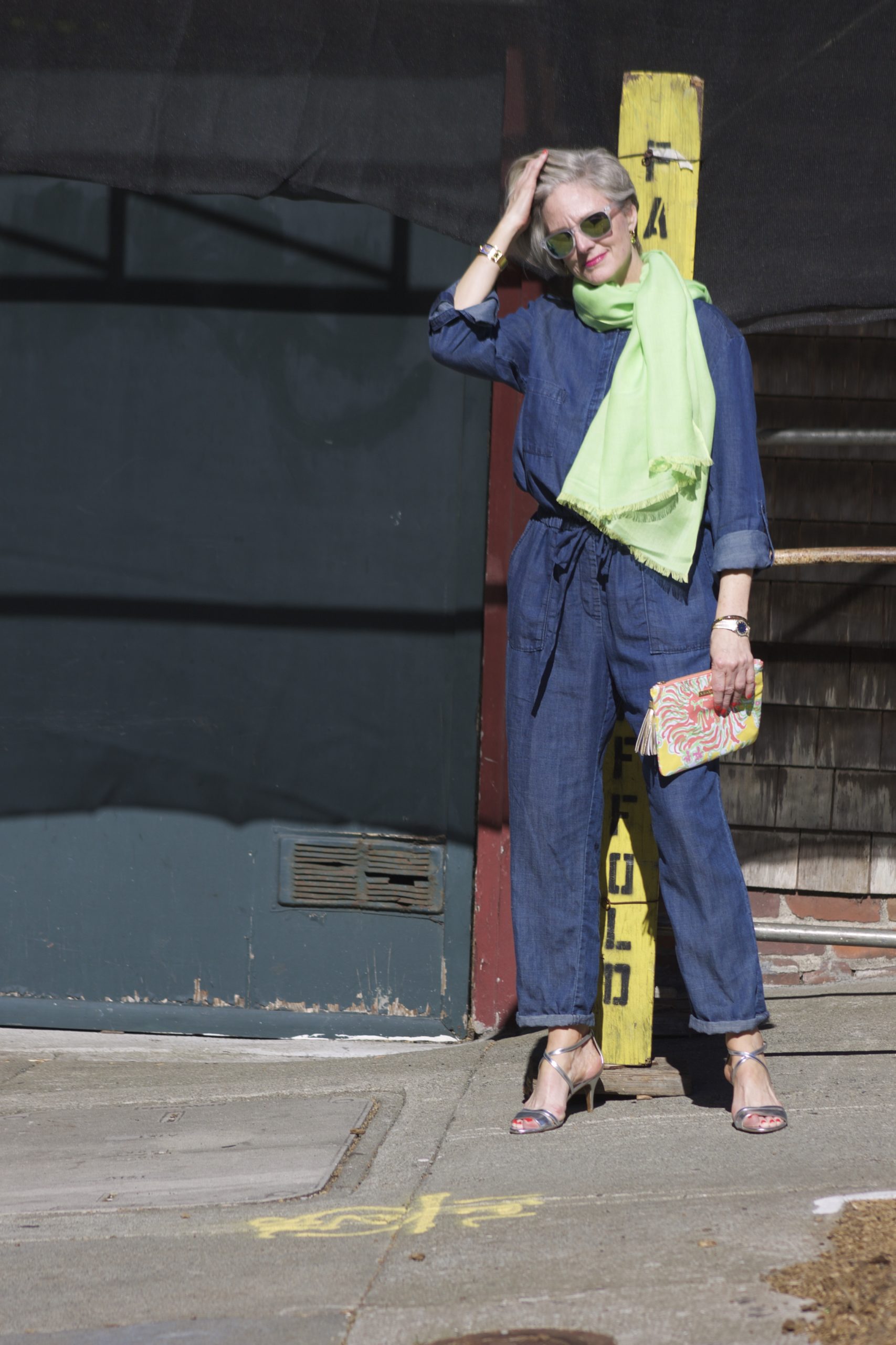 denim jumpsuit