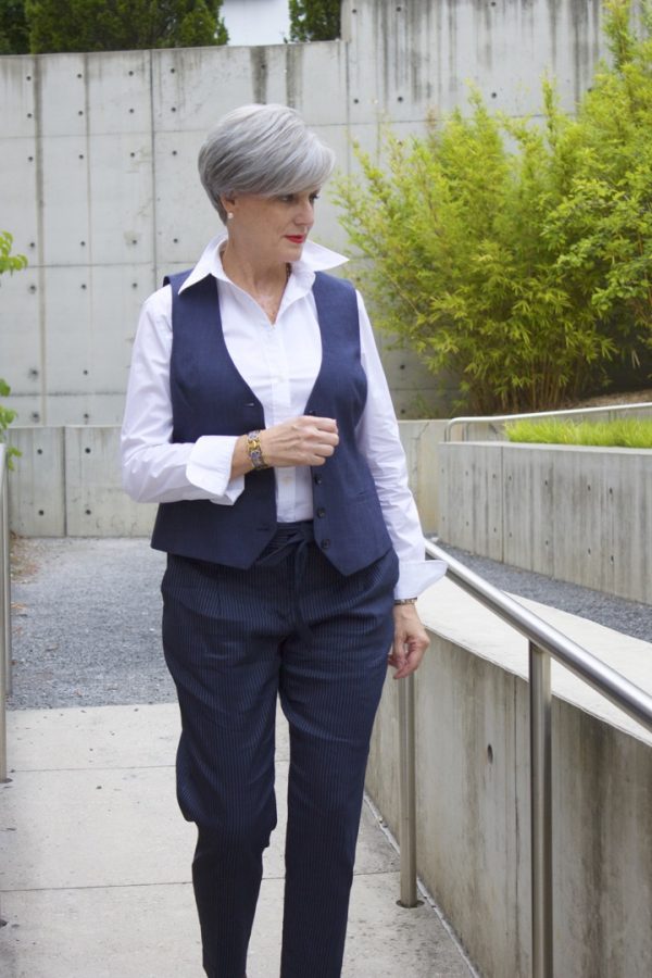 pinstripes and vests Style at a Certain Age