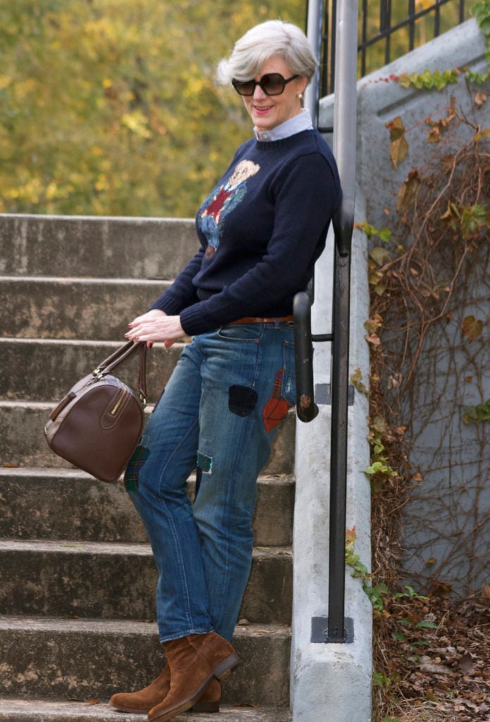 ralph lauren boyfriend jeans ralph lauren bear sweater