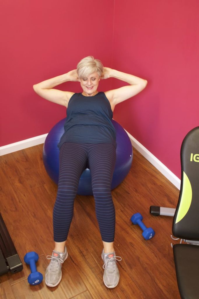 athleta leggings, tank top, sweatshirt