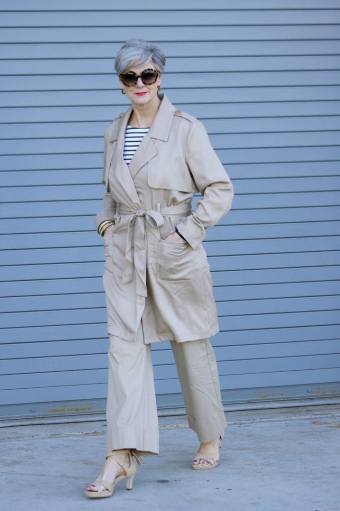 adrian allen shoes, a new day khaki pants trench coat, boden stripe tee