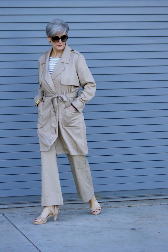 adrian allen shoes, a new day khaki pants trench coat, boden stripe tee