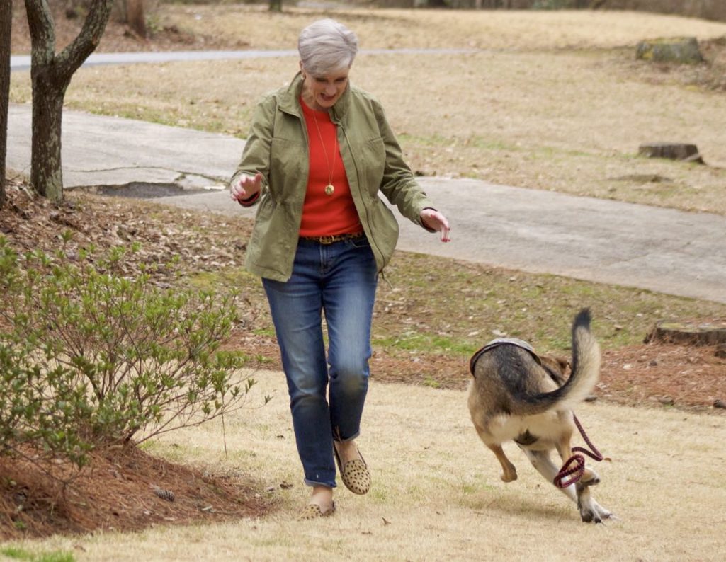 j.crew cashmere sweater, j.crew utility jacket, banana republic girlfriend jeans, madewell leopard smoking slippers