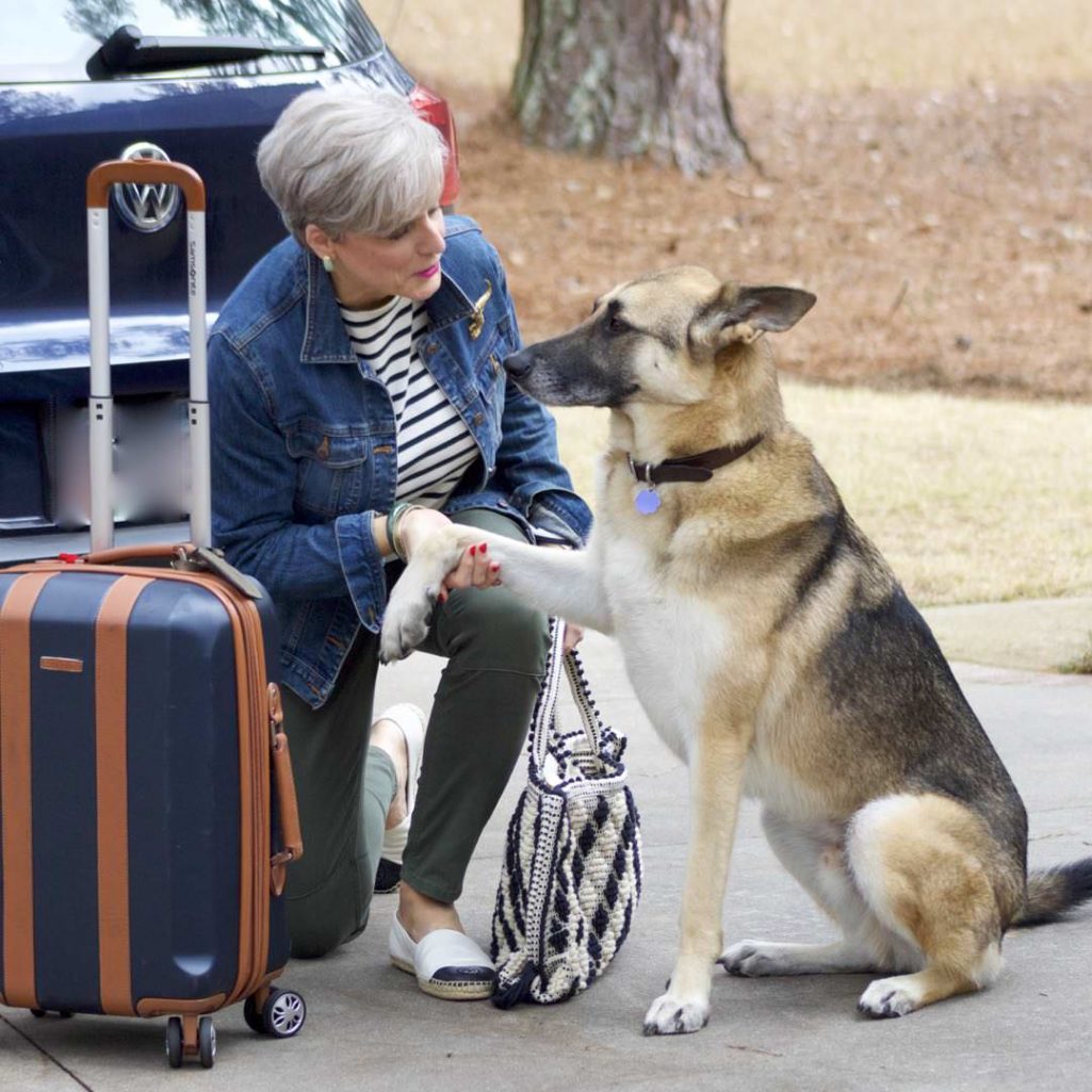 boden green cargo pants, st. james striped tee, old navy jean jacket, tory burch espadrilles