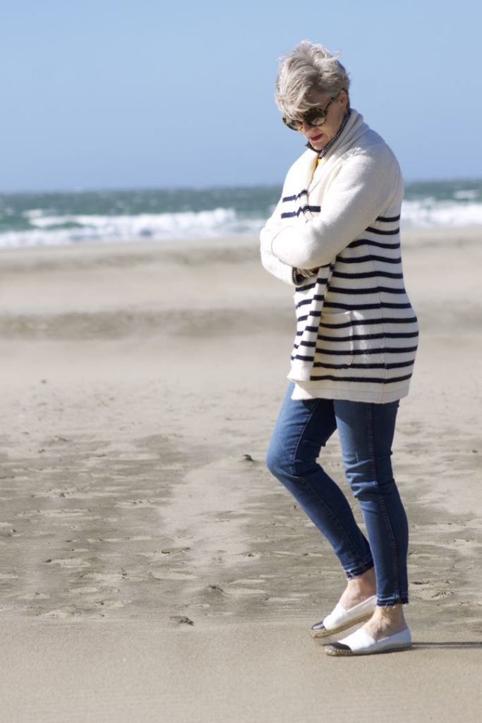 san francisco, madewell denim, j.crew striped cardigan, tory burch espadrilles