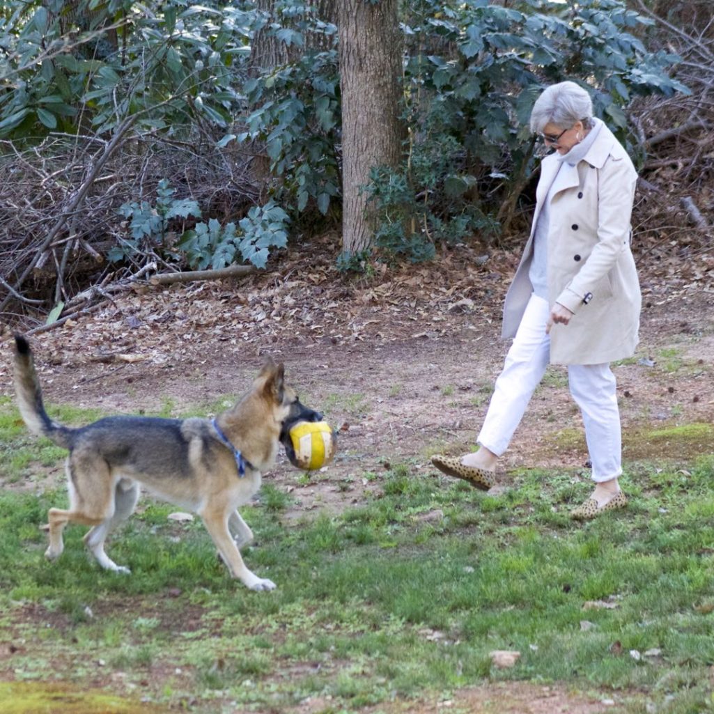 trench coat, talbots white boyfriend jeans, athleta sweatshirt, leopard calf hair flats