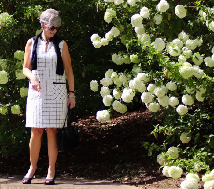karl lagerfeld dress, adrian allen shoes, j.crew cashmere cardigan