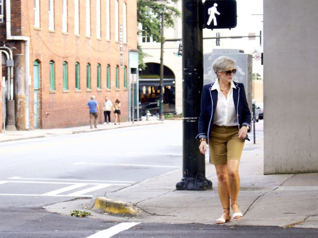silk button up, j.crew chinos, j.crew school boy blazer