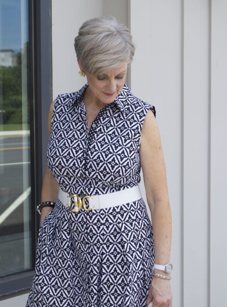 talbots cotton shirtdress