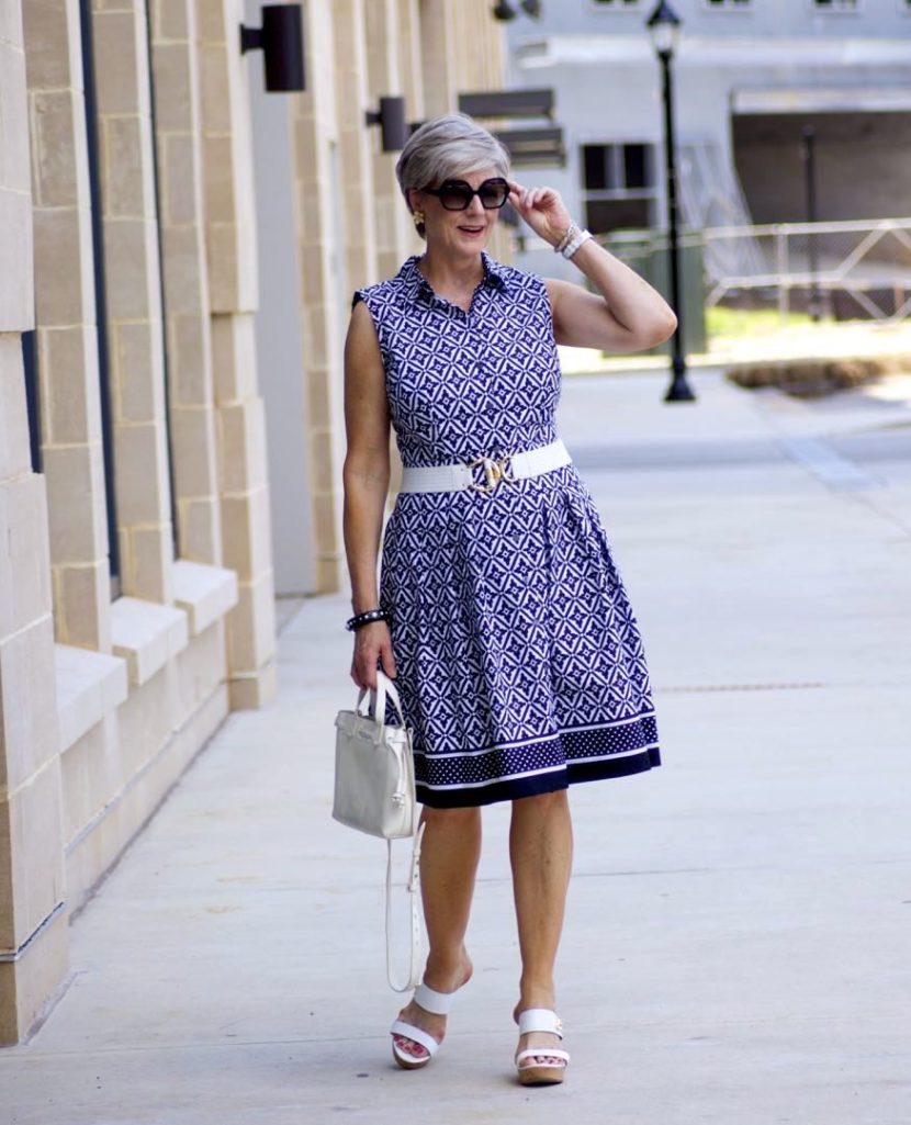 talbots cotton shirtdress