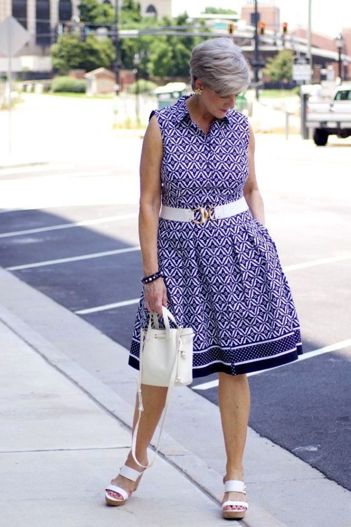 talbots cotton shirtdress