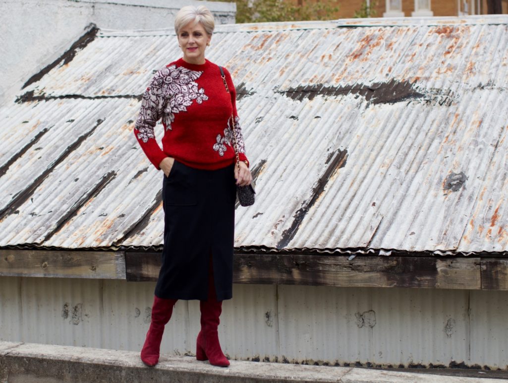 sweaters and skirts and coats