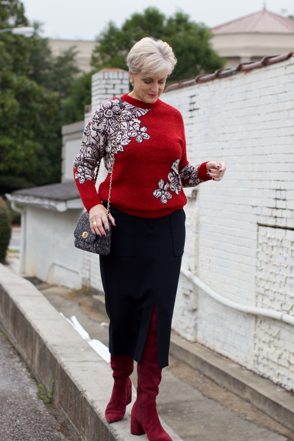 sweters and skirts and coats