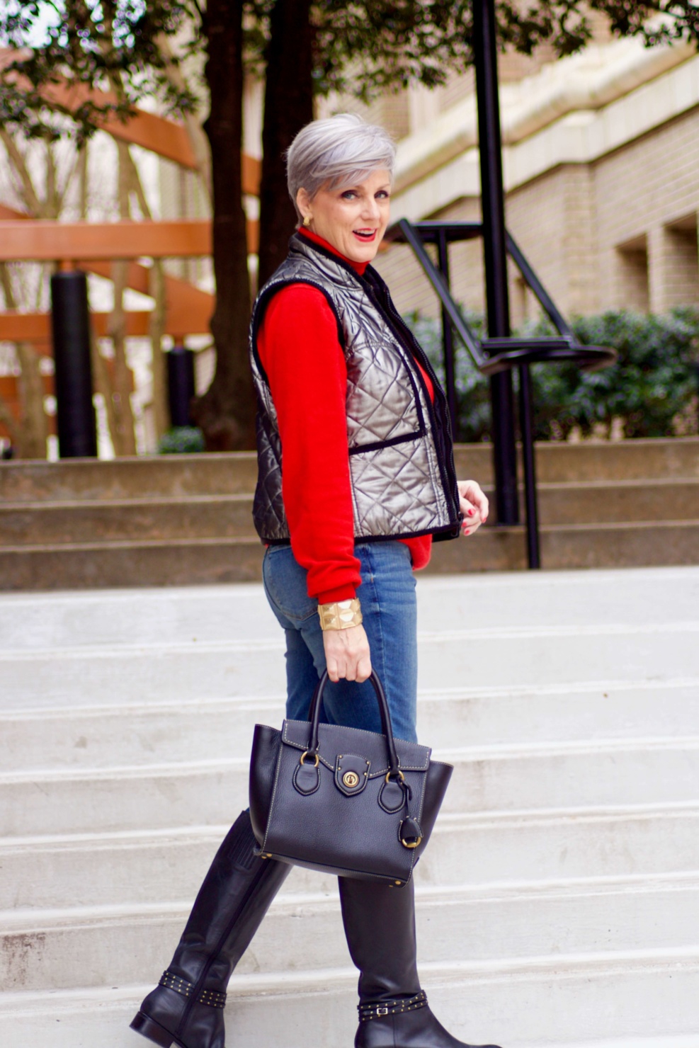beth from Style at a Certain Age wears five classic winter essentials