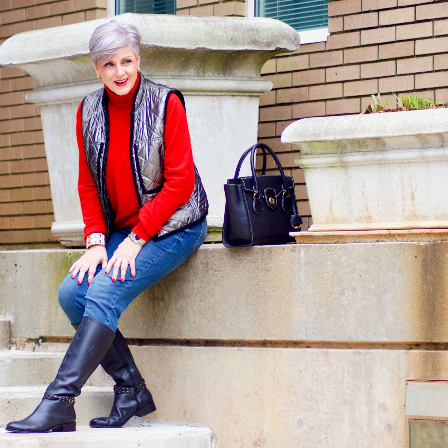 beth from Style at a Certain Age wears five classic winter essentials