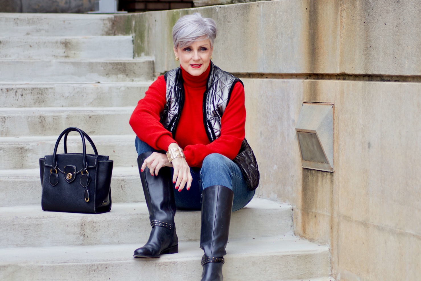 beth from Style at a Certain Age wears five classic winter essentials