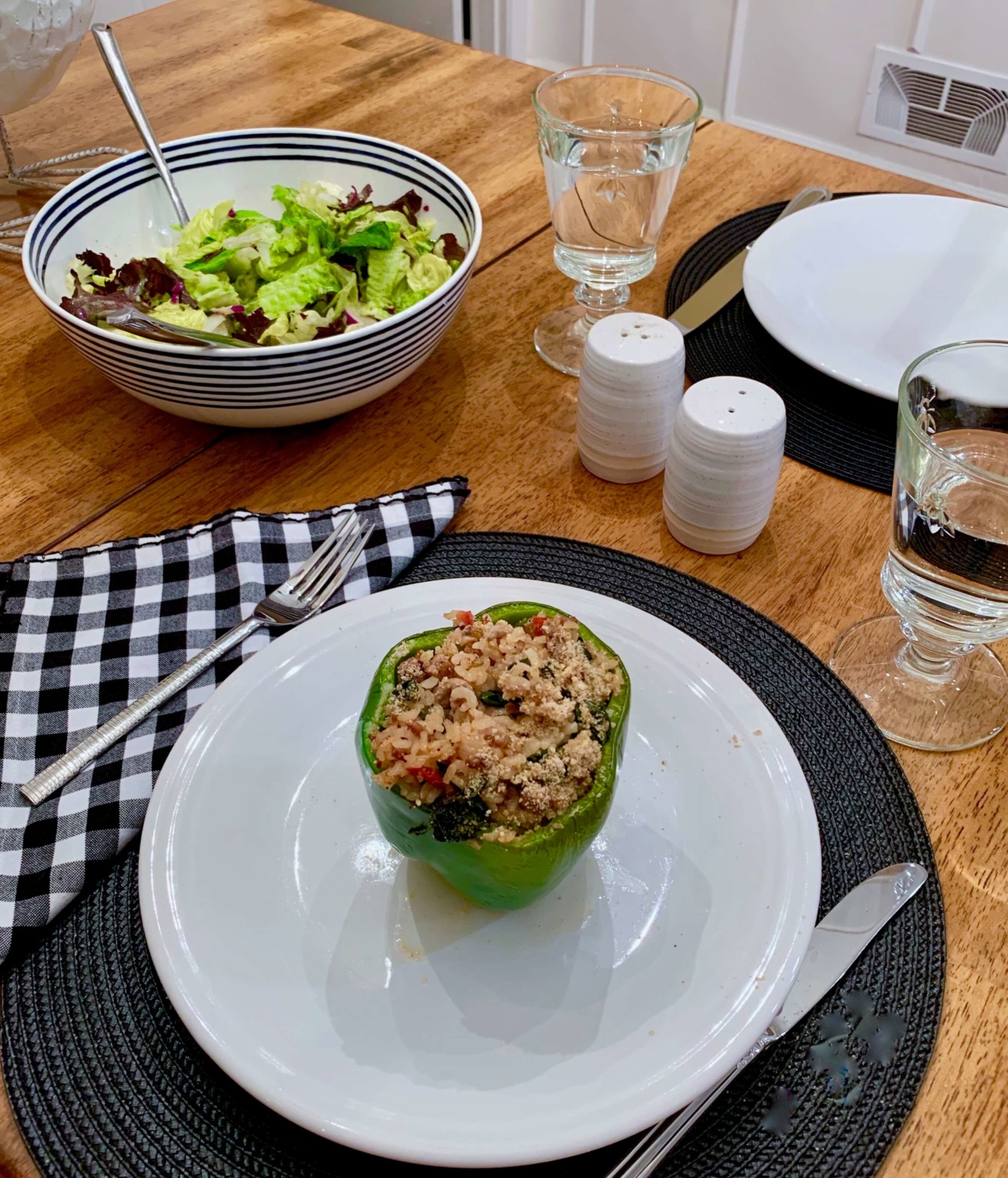 fridays with oscar | pink tart and stuffed peppers