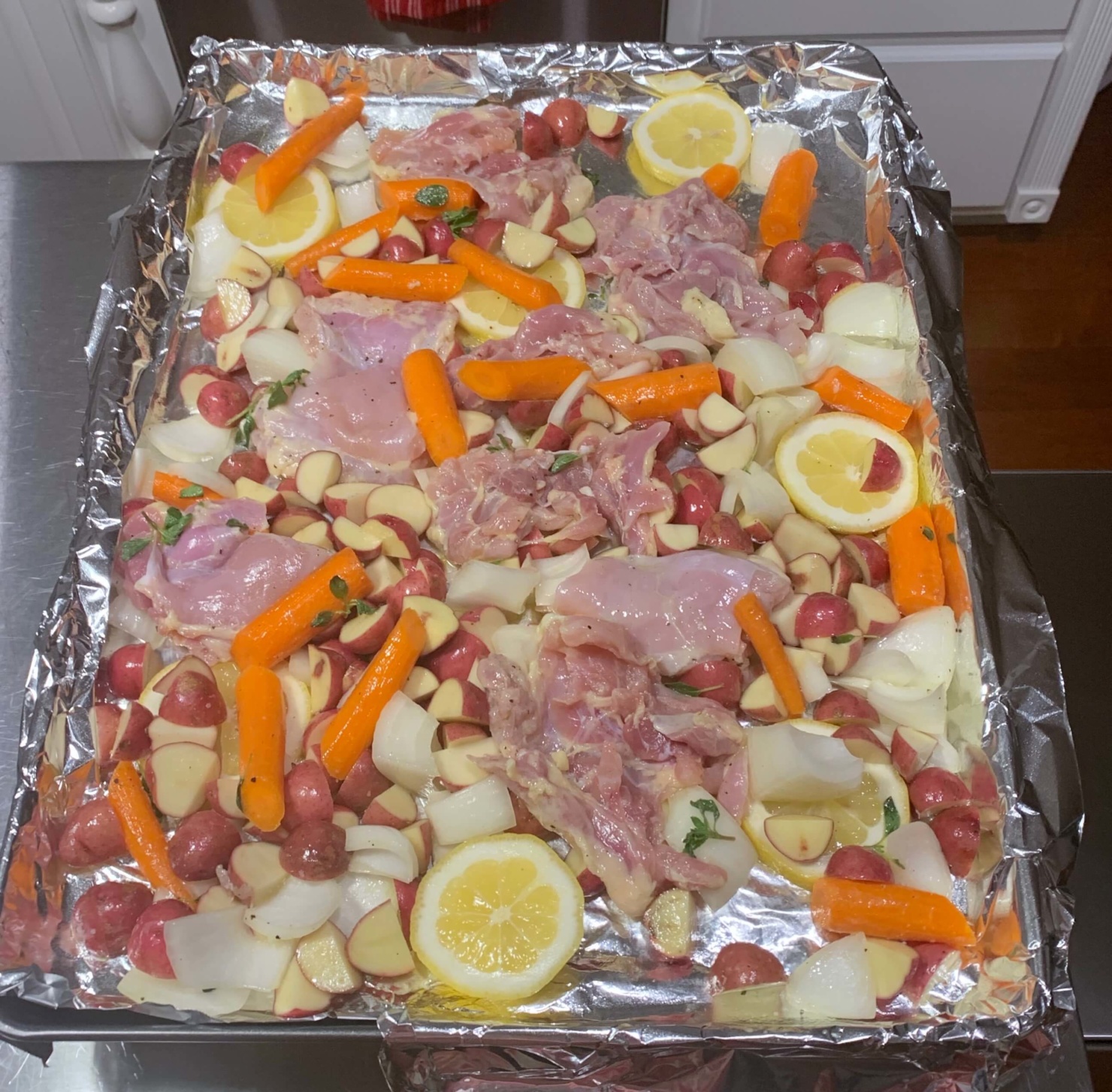greek chicken sheet pan dinner