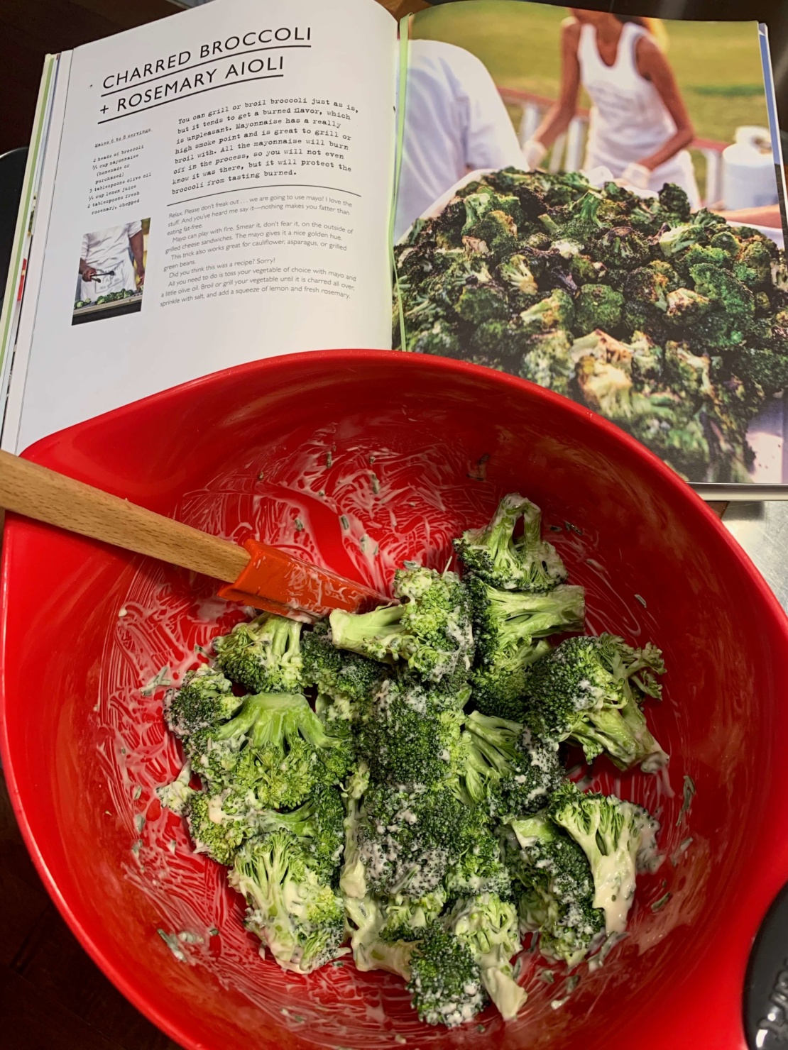 charred broccoli & rosemary aioli