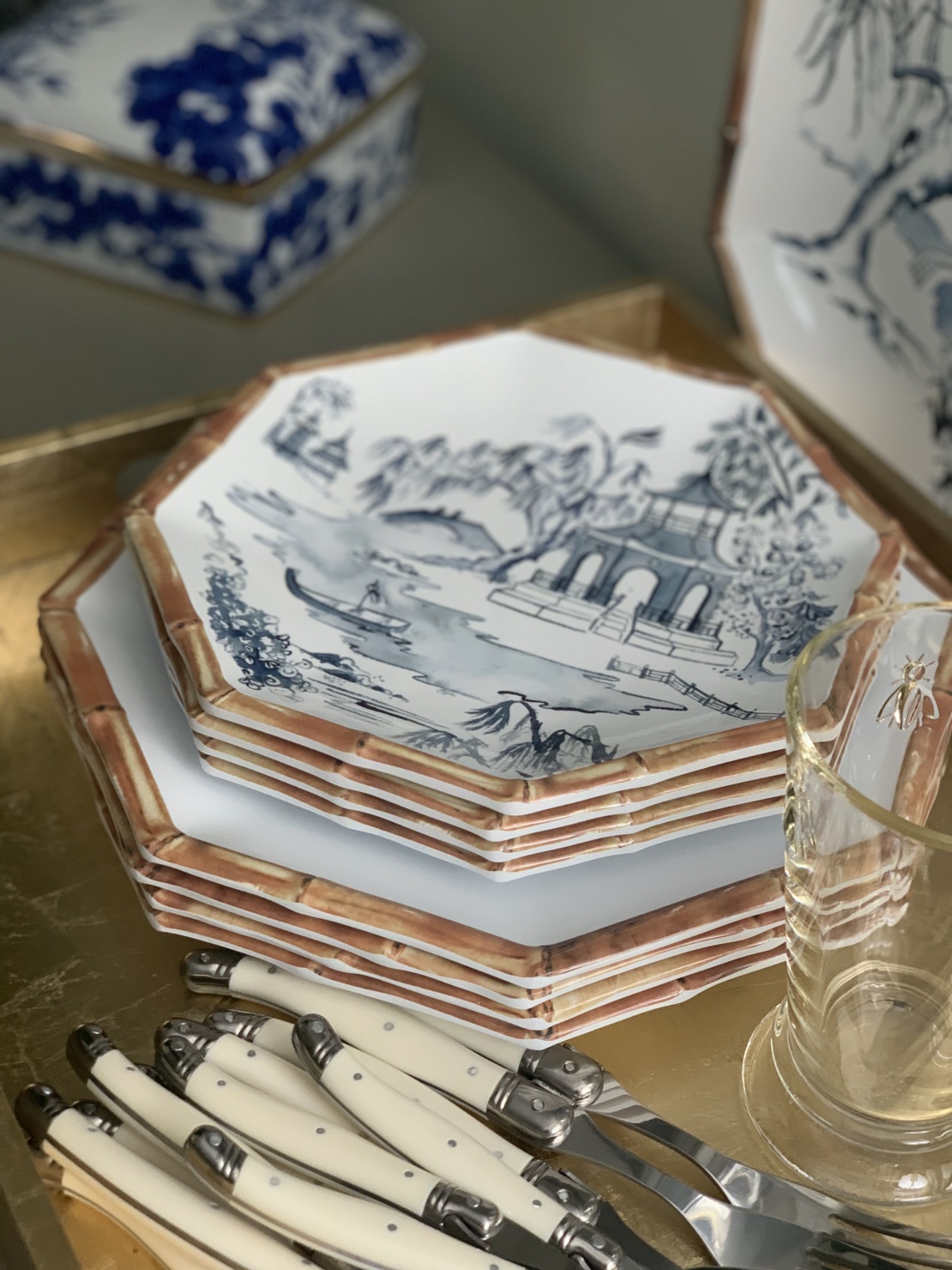 bamboo melamine plates