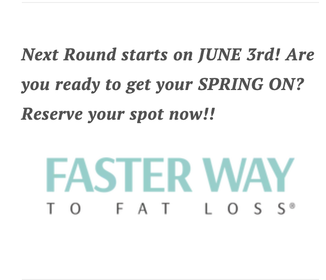lose weight the FASTer Way