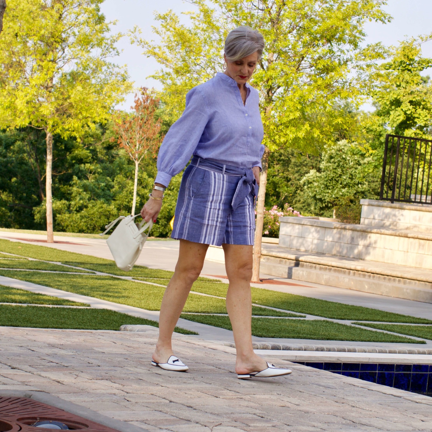 lightweight linen shirt and shorts
