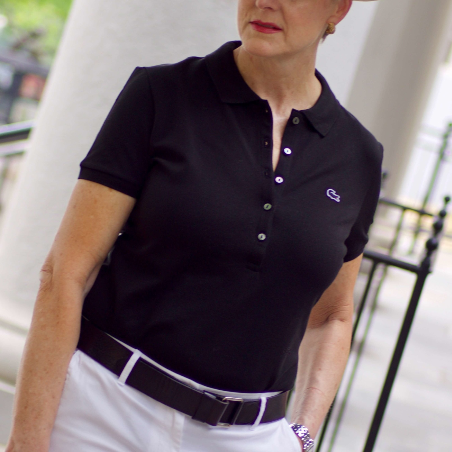 lacoste black polo, 