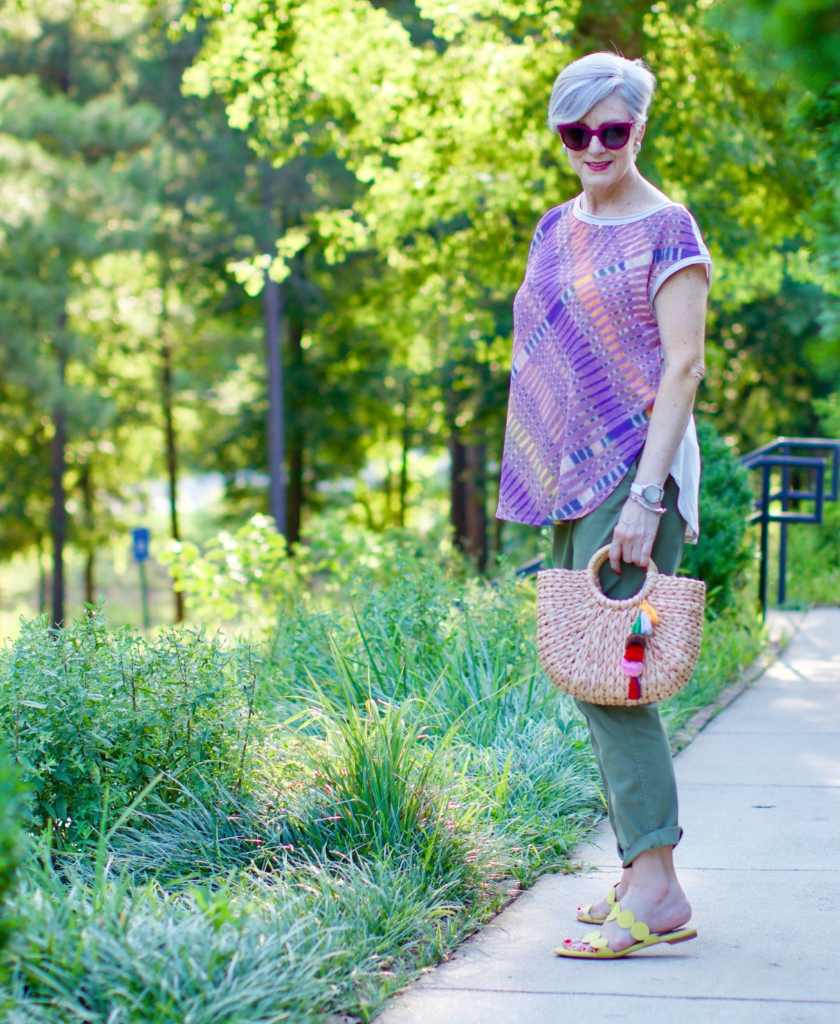 tunic and chinos