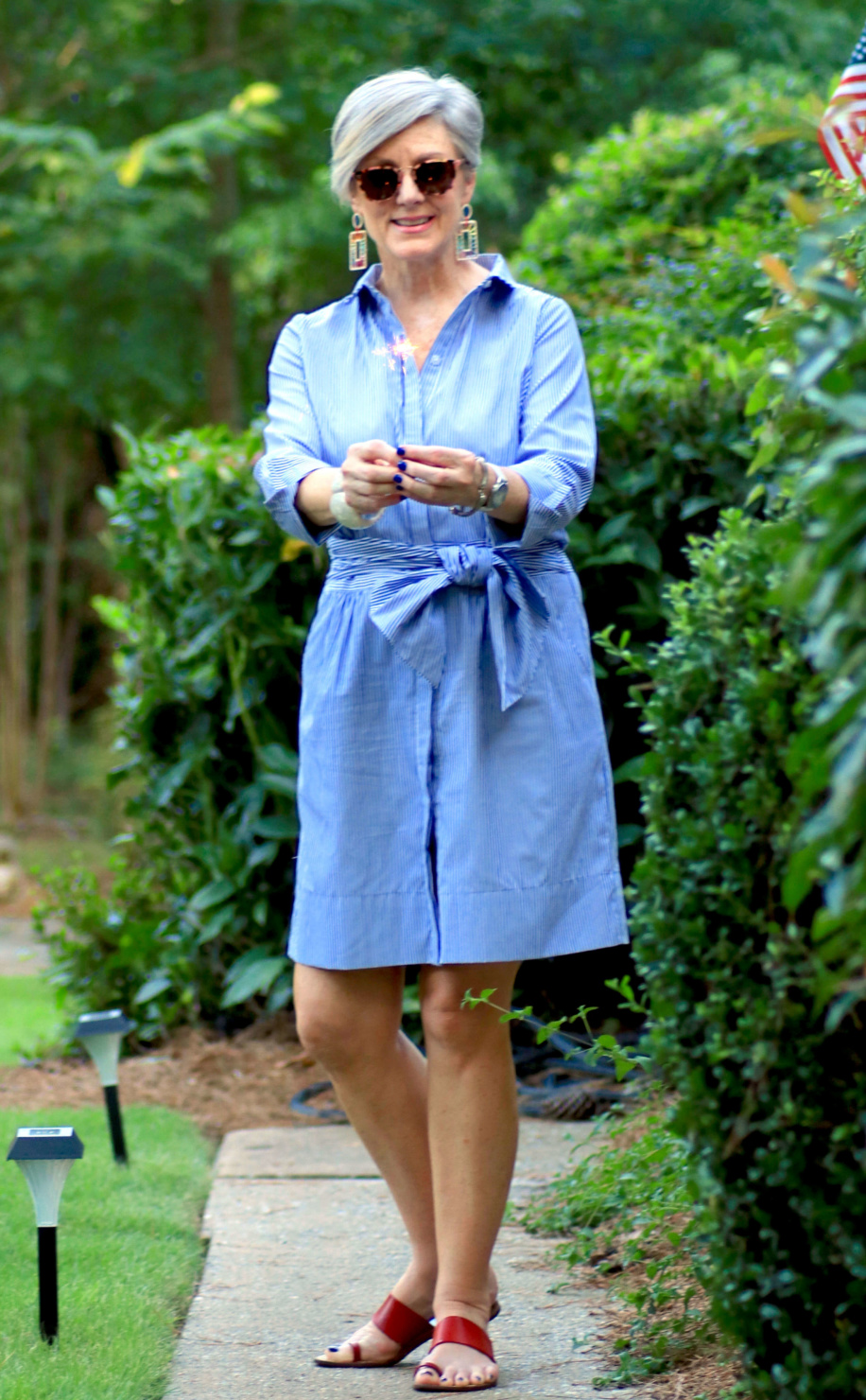 stripe shirtdress