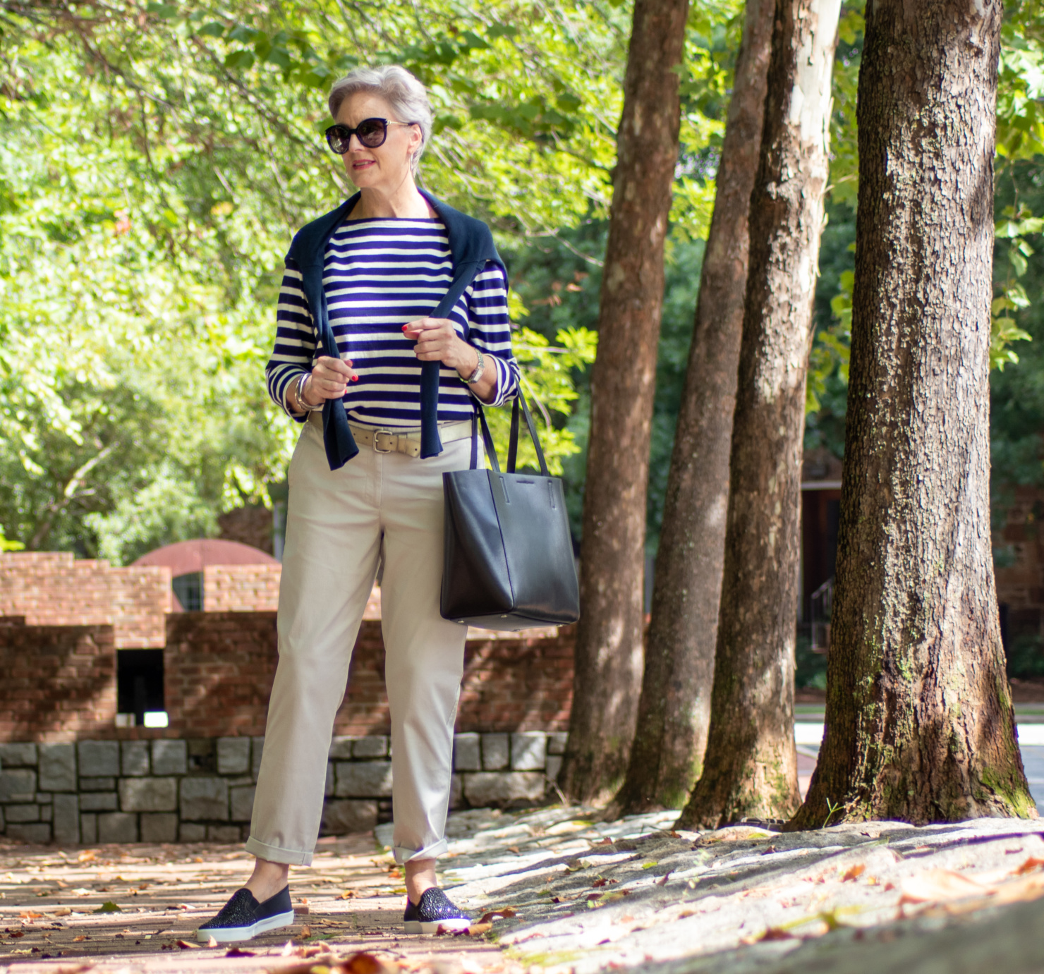 classic stripes and chinos