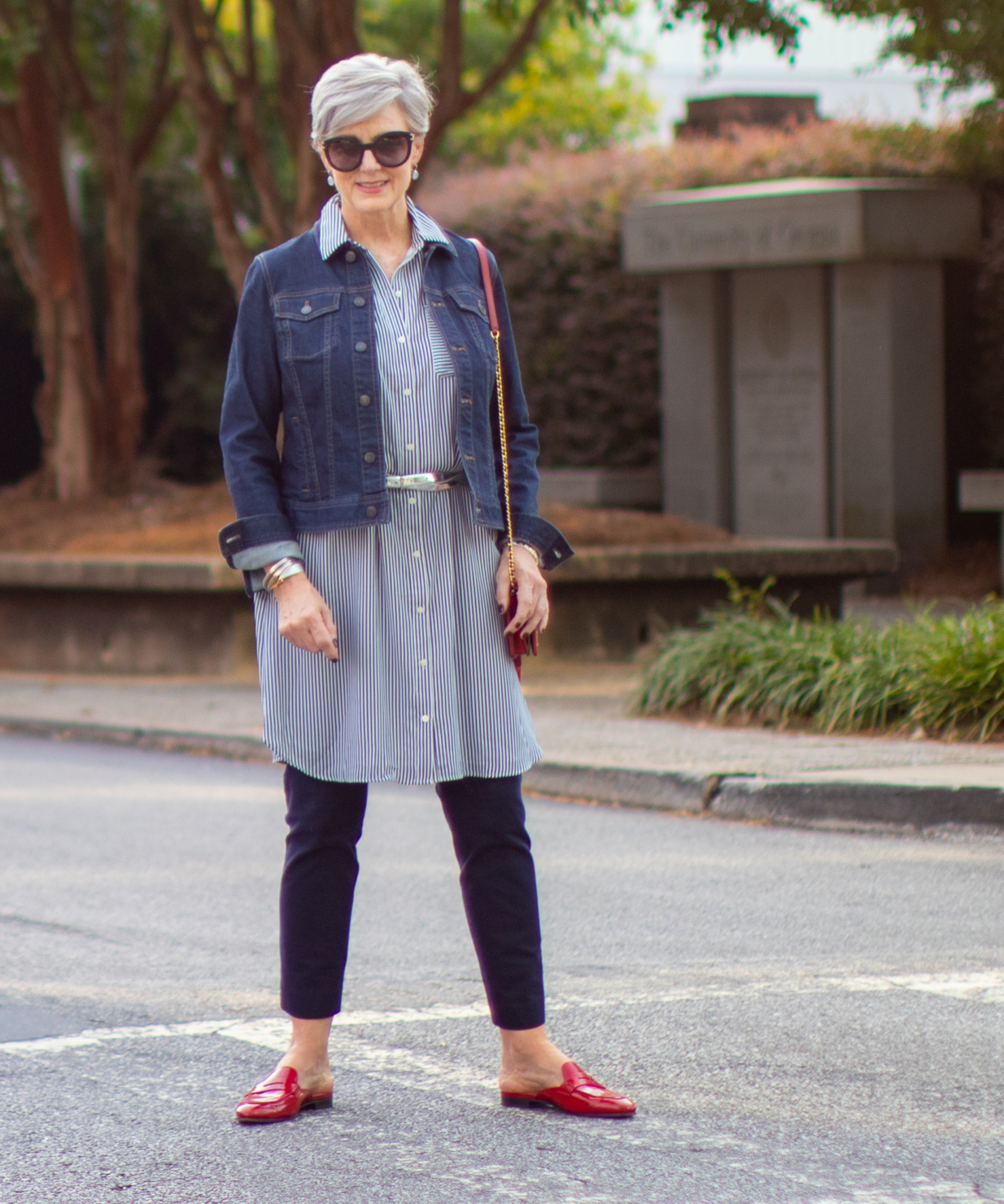 how to wear a shirtdress in the fall