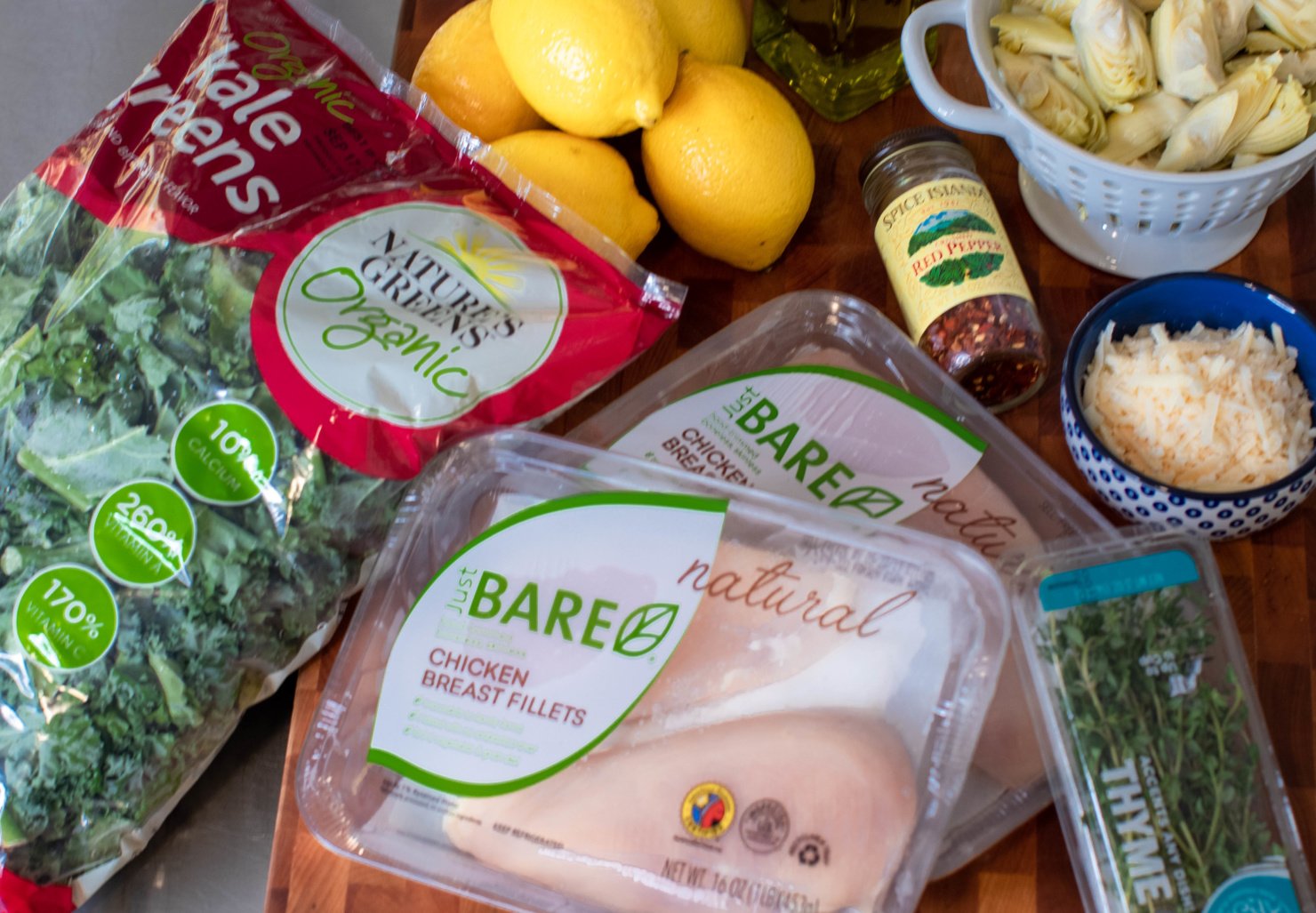 chicken and kale one pan sheet dinner