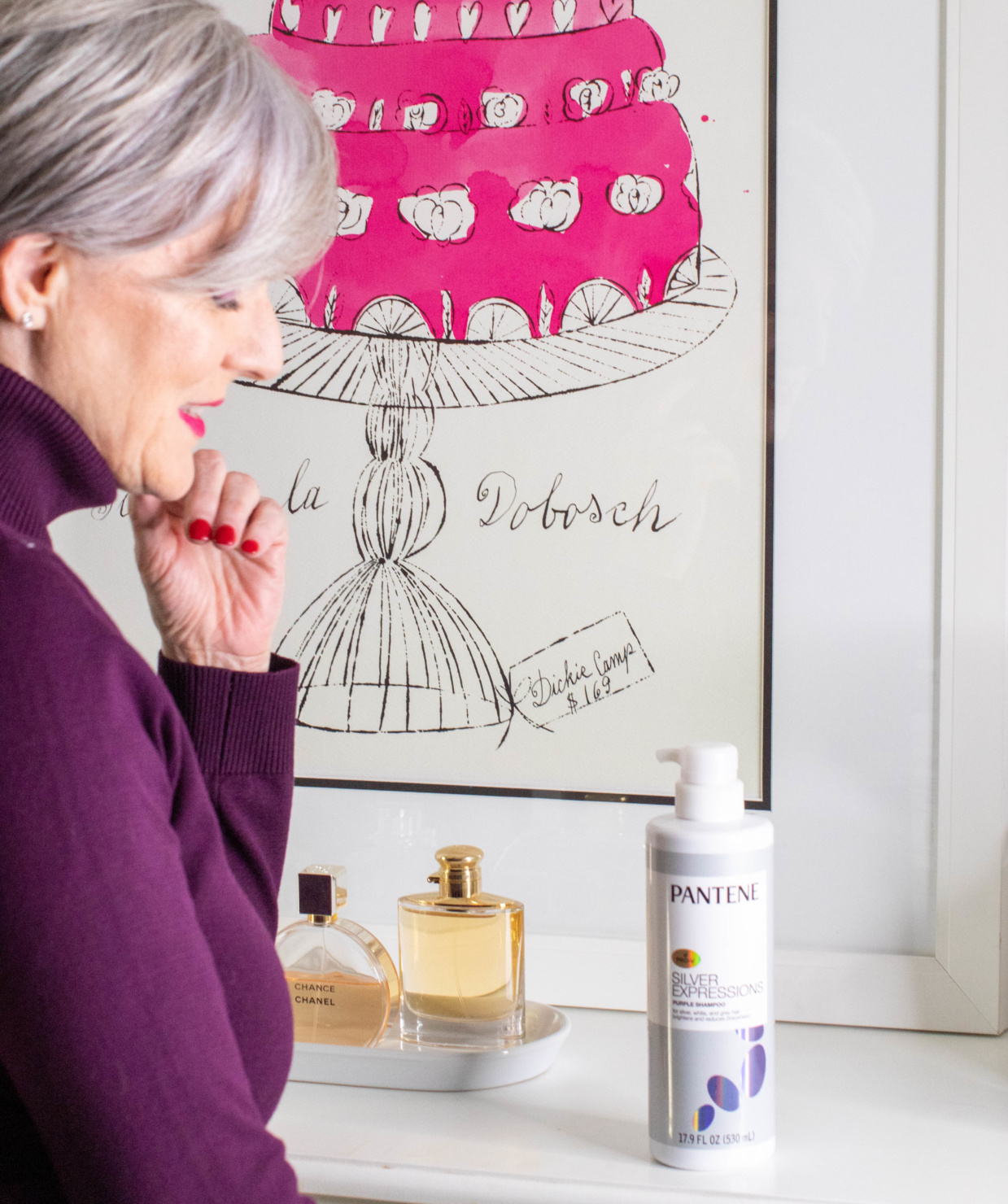 silver hair with Pantene