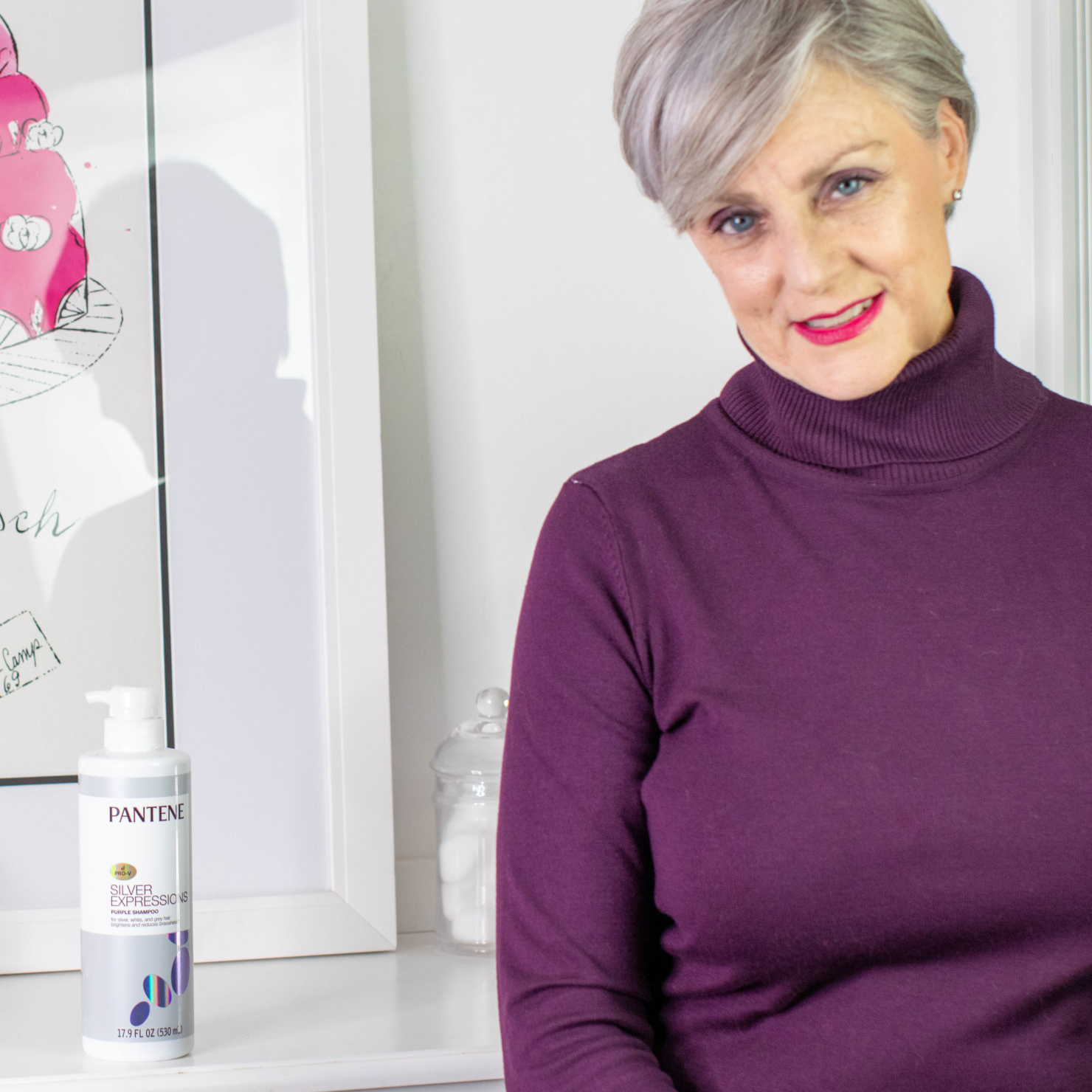 silver hair with Pantene