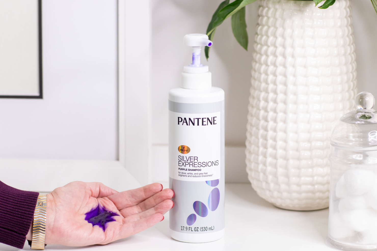 silver hair with Pantene