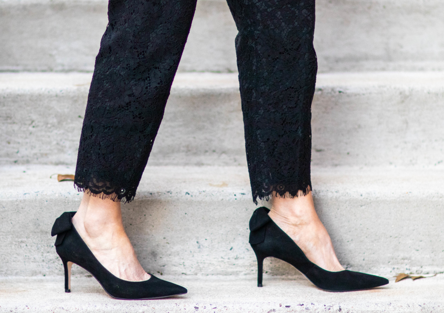 blackwatch plaid and lace pants