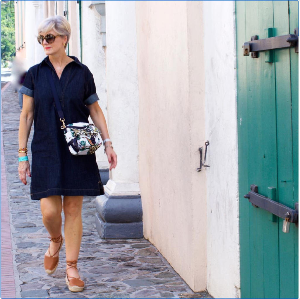 How I wore a denim dress this spring & fall: transition your wardrobe