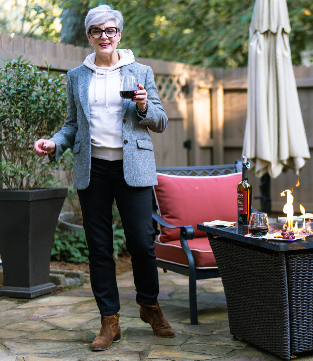 classic herringbone blazer