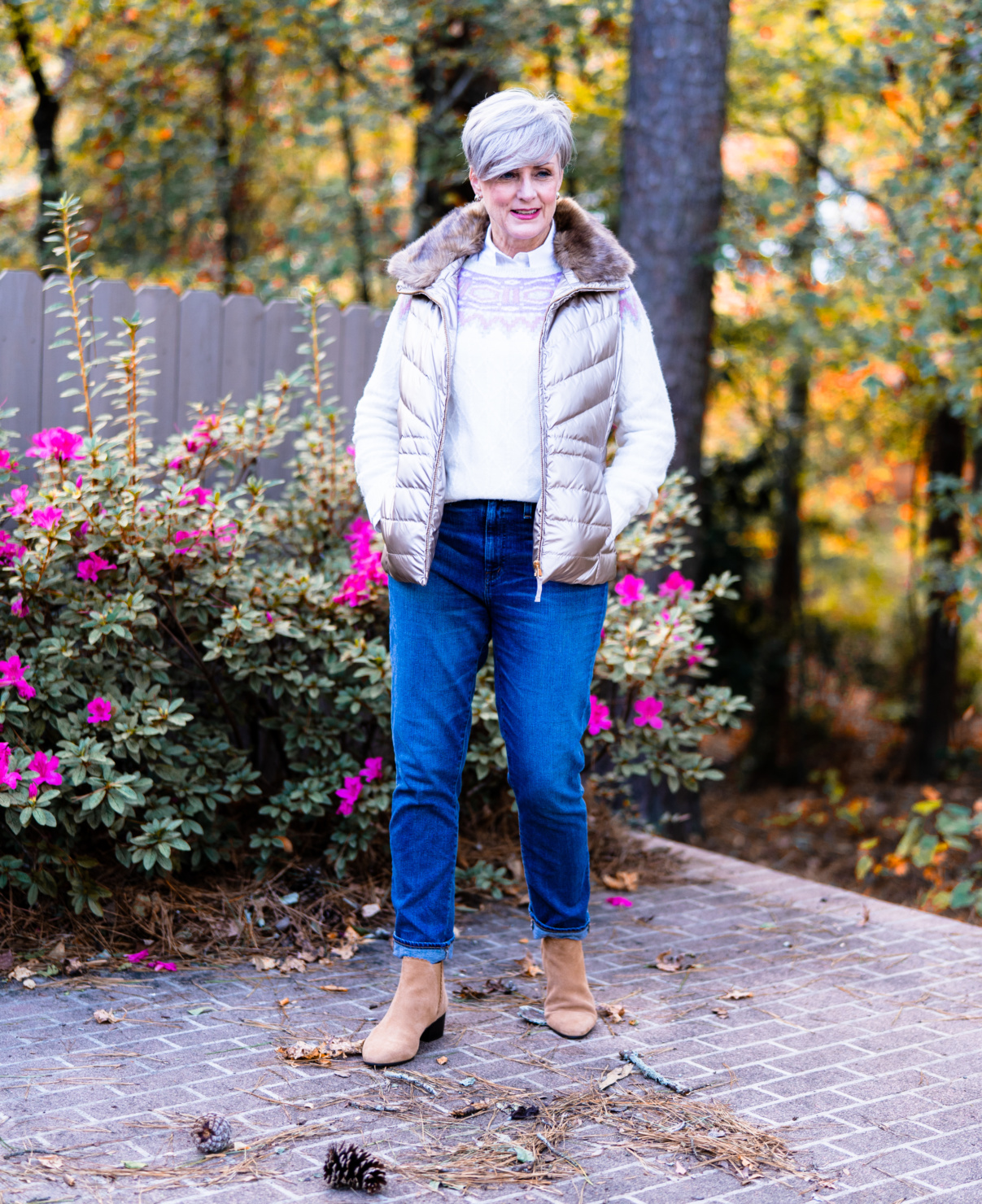 perfectly preppy puffer vest