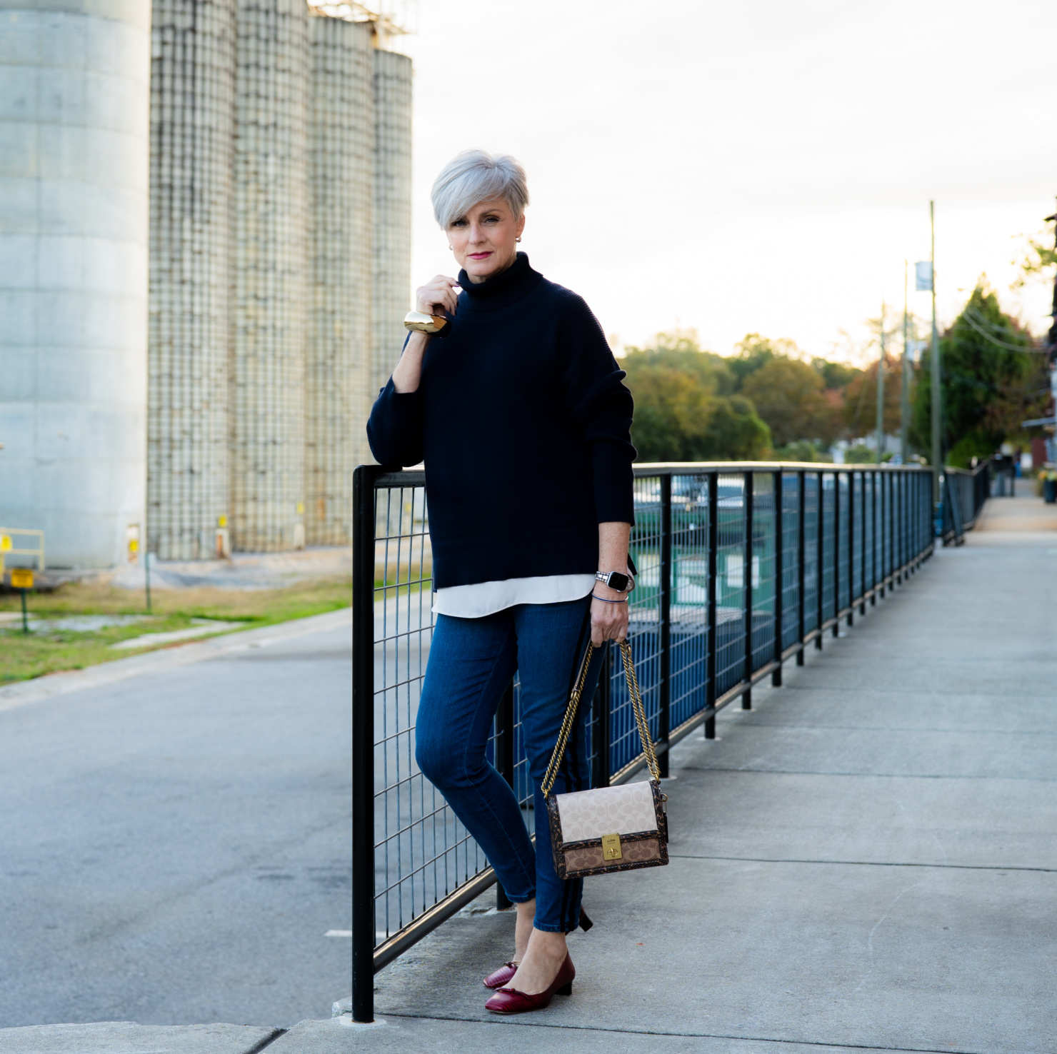 turtlenecks and blue jeans