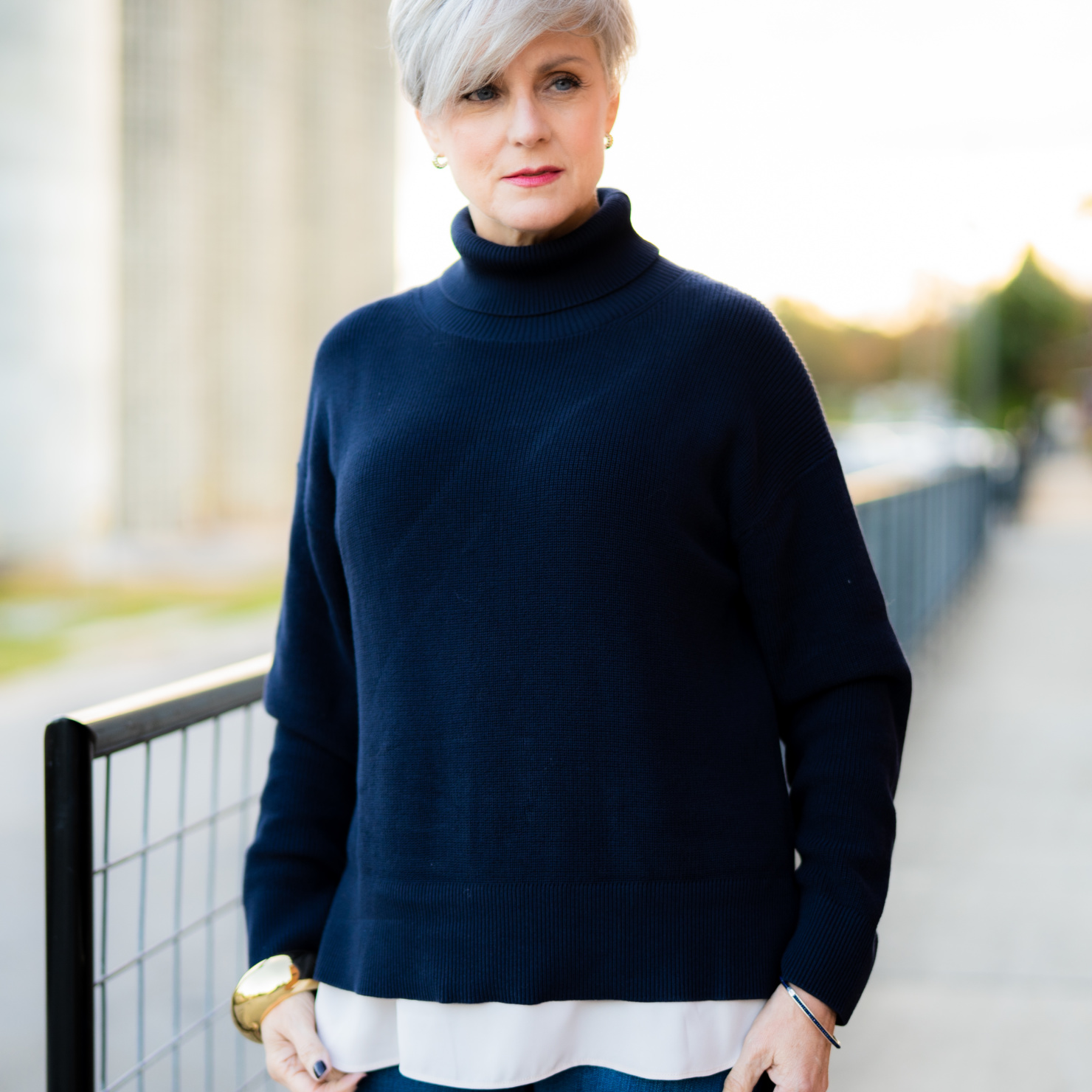 turtlenecks and blue jeans